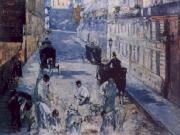 Edouard Manet La Rue Mosnier aux Paveurs oil
